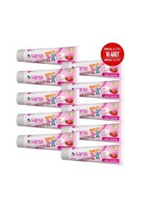 Safia Çilek Organik Florürsüz 3 Yaş Çocuk Diş Macunu 10x75 gr