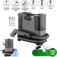 Fakir Range Gleam Plus Spot Cleaner Dikey Vakumlu Koltuk Ve Halı Yıkama Makinesi Gri