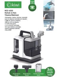 Kiwi KCC-4322 Yatay Vakumlu Koltuk Ve Halı Yıkama Makinesi Beyaz