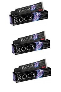 R.O.C.S. Sensation Whitening Beyazlatıcı Parlatıcı Florürsüz Diş Macunu 3x60 ml