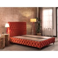 Niva Baza Tarçın 140x200 cm Ayrılabilen Başlıklı Çift Kişilik Sandıklı Baza Tarçın