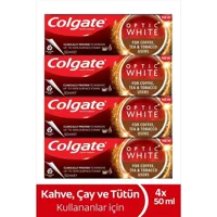 Colgate Optic White Kömürlü Organik Florürlü Diş Macunu 4x50 ml