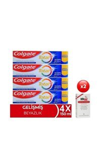 Colgate Total Naneli Florürlü Diş Macunu 4x150 ml