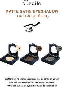 Cecile 700-703-704 Toz Mat Tekli Göz Farı