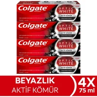 Colgate Optic White Kömürlü Organik Florürlü Diş Macunu 4x75 ml