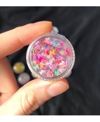 Hb Tasarım Kelebekli - Kapli Metalik Simli Glitter Tekli Göz Farı