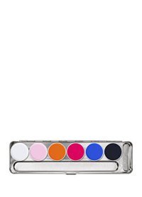 Kryolan Aquacolor Uv Dayglow 6'lı Jel Mat Palet Göz Farı