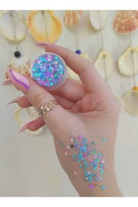 Hb Tasarım Blue Stars Sim Toz Simli Glitter Tekli Göz Farı