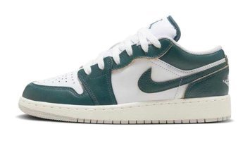 Nike Air Jordan 1 Low SE FQ8041-300 Bağcıklı Çocuk Günlük Ayakkabı Petrol Yeşili
