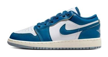 Nike Air Jordan 1 Low SE FN9137-141 Bağcıklı Çocuk Günlük Ayakkabı Mavi