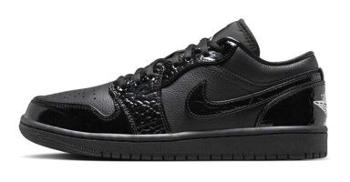 Nike Air Jordan 1 Low SE HJ7743-010 Bağcıklı Kadın Günlük Ayakkabı Siyah