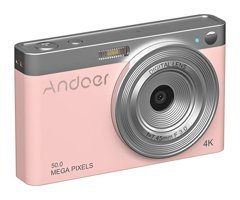 Andoer D11811P 4K Kompakt Dijital Fotoğraf Makinesi Pembe