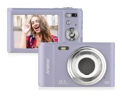 Andoer D12966Pu 4K Kompakt Dijital Fotoğraf Makinesi Mor