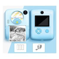 Qasul Sevimli Penguen Şipşak Mini Full HD Kompakt Dijital Fotoğraf Makinesi Mavi