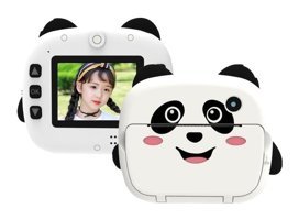 Boutiques Sevimli Panda Mini Full HD Kompakt Dijital Fotoğraf Makinesi Beyaz