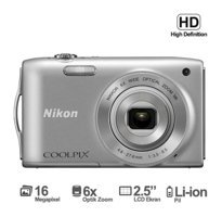 Nikon Coolpix S3300 Full HD Kompakt Dijital Fotoğraf Makinesi Gümüş