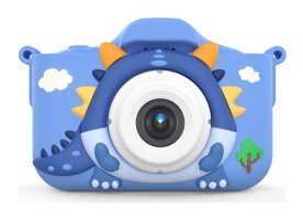 Mengtuo 2 inç Sevimli Dinozor Mini Full HD Kompakt Dijital Fotoğraf Makinesi Mavi
