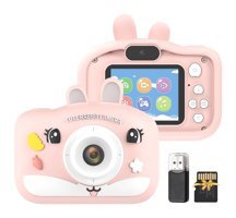 Vkemall Sevimli Yunus Mini Full HD Kompakt Dijital Fotoğraf Makinesi Pembe