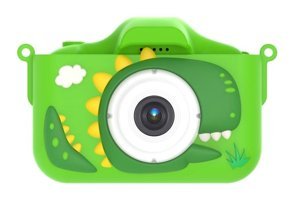 Mengtuo 2 inç Sevimli Dinozor Mini Full HD Kompakt Dijital Fotoğraf Makinesi Yeşil