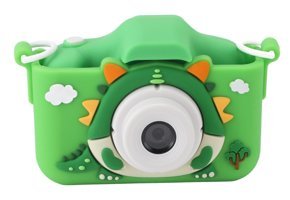 Jectse Sevimli Dinozor Mini Full HD Kompakt Dijital Fotoğraf Makinesi Yeşil