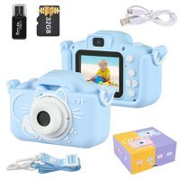 Tfixol Sevimli Kedi Full HD Kompakt Dijital Fotoğraf Makinesi Mavi