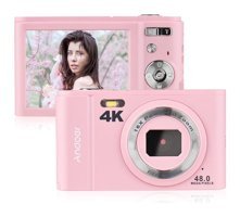 Andoer D11770P 4K Kompakt Dijital Fotoğraf Makinesi Pembe