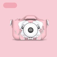 Tuomeng Sevimli Köpek Mini Full HD Kompakt Dijital Fotoğraf Makinesi Pembe