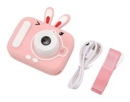 Haofy Sevimli Tavşan Mini Full HD Kompakt Dijital Fotoğraf Makinesi Pembe