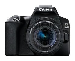 Canon Eos 250D Bk 18-55 mm Full HD DSLR Dijital Fotoğraf Makinesi Siyah