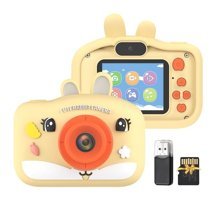 Vkemall Sevimli Yunus Mini Full HD Kompakt Dijital Fotoğraf Makinesi Bej