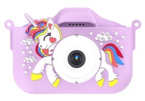 Eternal Luck Tek Boynuzlu Mini Full HD Kompakt Dijital Fotoğraf Makinesi Mor