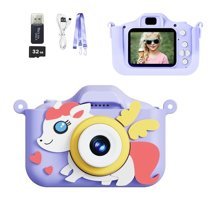 Tuomeng Sevimli Melek Mini Full HD Kompakt Dijital Fotoğraf Makinesi Mor