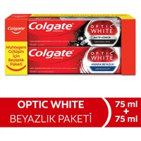 Colgate Optic White Kömürlü ve Naneli Organik Florürlü Diş Macunu 2x75 ml
