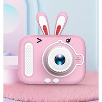 Tuomeng Sevimli Sevimli Tavşan Şipşak Mini Full HD Kompakt Dijital Fotoğraf Makinesi Pembe