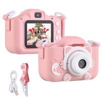 Chengxian Sevimli Kedi Mini Full HD Kompakt Dijital Fotoğraf Makinesi Pembe