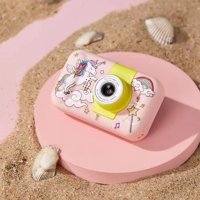 Tuomeng 2.4 inç Unicorn Mini Full HD Kompakt Dijital Fotoğraf Makinesi Pembe