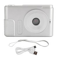 Ciciglow 2.4 inç mini 4K 48 MP Kompakt Dijital Fotoğraf Makinesi Gümüş