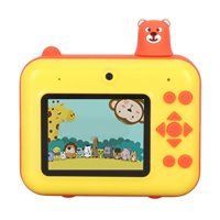 Amonıda Sevimli Ayı Mini Full HD Kompakt Dijital Fotoğraf Makinesi Sarı-Turuncu
