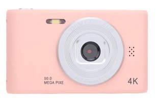 Ciciglow 2.4 inç 4K Kompakt Dijital Fotoğraf Makinesi Beyaz-Siyah