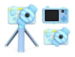 Tuomeng Lolipop Mini Full HD Kompakt Dijital Fotoğraf Makinesi Mavi