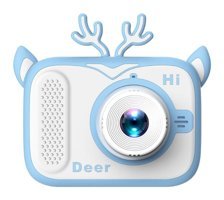 Tuomeng Sevimli Sevimli Geyik Şipşak Mini Full HD Kompakt Dijital Fotoğraf Makinesi Mavi