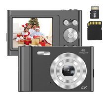 Andoer 2.4 inç 4K 48 MP Kompakt Dijital Fotoğraf Makinesi Siyah