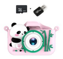 Tuomeng Sevimli Panda Mini Full HD Kompakt Dijital Fotoğraf Makinesi Pembe