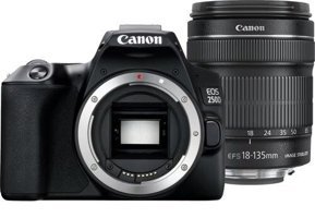 Canon Eos 250D 18-135 mm Full HD DSLR Dijital Fotoğraf Makinesi Siyah
