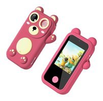 Mengtuo Sevimli Ayı Mini Full HD Kompakt Dijital Fotoğraf Makinesi Kırmızı