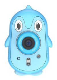 Tuomeng Sevimli Penguen Şipşak Mini Full HD Kompakt Dijital Fotoğraf Makinesi Mavi