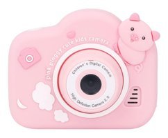 Amonıda Domuz Mini Full HD Kompakt Dijital Fotoğraf Makinesi Pembe