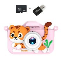 Tuomeng Küçük Kaplan Mini Full HD Kompakt Dijital Fotoğraf Makinesi Pembe