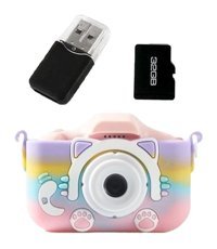 Mengtuo Mickey Şipşak Mini Full HD Kompakt Dijital Fotoğraf Makinesi Pembe