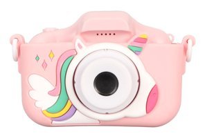 Akozon Sevimli Unicorn Mini Full HD Kompakt Dijital Fotoğraf Makinesi Pembe